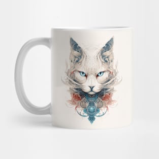 Mystical Cat Art Nouveau Mug